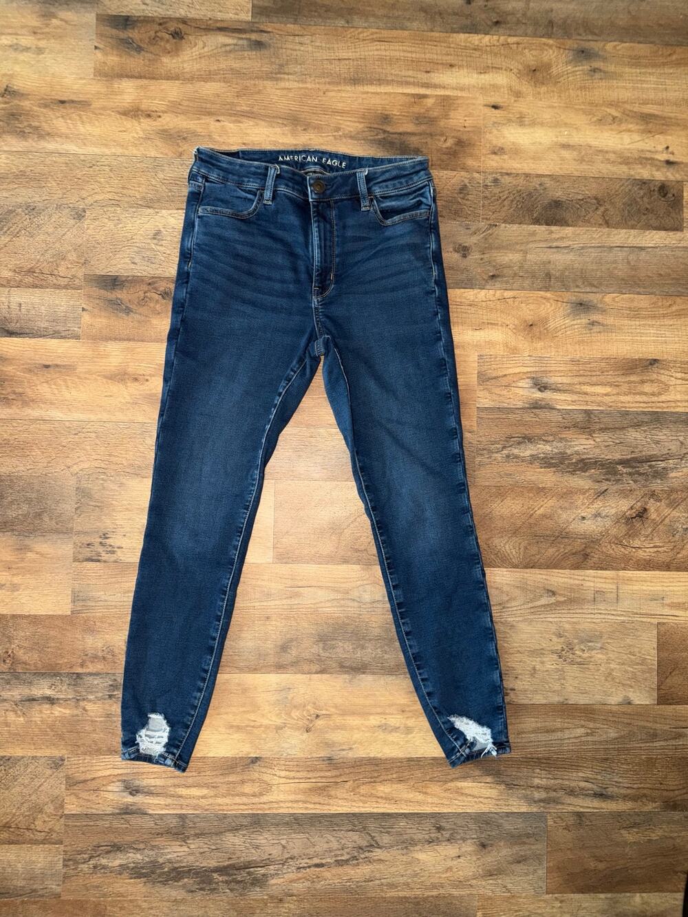 American Eagle women’s distressed next level flex hi rise jegging